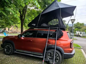 Auto Hardshell Rooftop Tent 3-4 Person Double Layer Four-Season Oxford Fabric Waterproof >3000mm Quick Automatic Opening