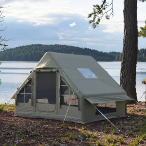 Auto Inflation Luxury Inflatable Air Tent for Family Camping Waterproof PVC & T/C Fabric