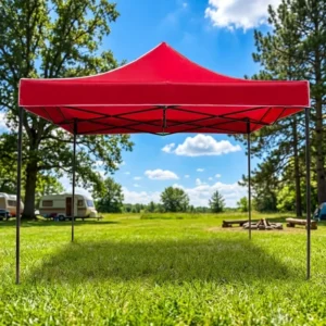 Automatic 10×10 Oxford Cloth Pop-up Tent with Steel Frame and Single-Layer Glass Wall