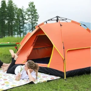 Automatic 190T Polyester Portable Waterproof UV-Resistant Pop-Up Outdoor Camping Tent for Family