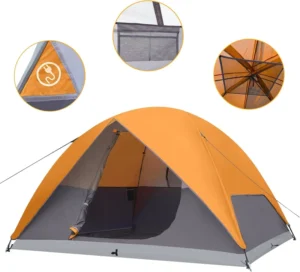 Automatic 3-Season Dome Camping Tent Rainfly 210T Polyester for 6-8 Persons One Bedroom Waterproof Outdoor Tent