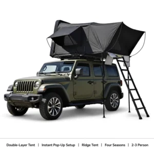 Automatic ABS Shell Double-Layer Four-Season SUV Roof Top Tent >3000mm Waterproof Side Folding Hard Shell Quick-Start 2-3 Person