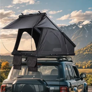 Automatic Hard Shell Rooftop Tent, 4-Sided Pop-Up Window, Waterproof, for Overland/Camping