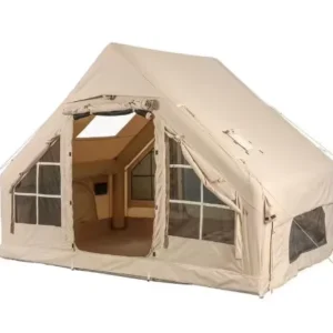 Automatic Inflatable Camping Tent 6.3sqm House Style Air Tent 3000mm Waterproof Oxford Cloth for Family Glamping