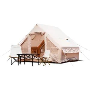 Automatic Inflatable Camping Tent 6.3sqm Luxury House Style Air Tent 3000mm Waterproof Oxford Cloth for Family Glamping