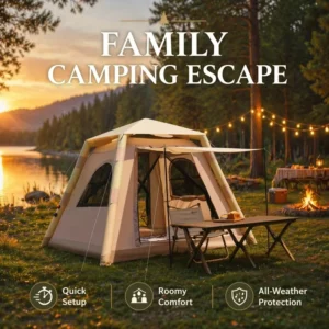 Automatic Inflatable Camping Tent Luxury Airbeam Tent Portable 4 Season Oxford Cloth Air Tent for Rental Glamping