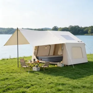 Automatic Inflatable Four Season Camouflage Tent Outdoor Canopy Two in One Camping Equipment 6 8 Person Oxford Cloth Field