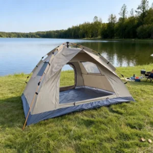 Automatic Instant Pop-Up Camping Dome Tent for 2-4 People, Waterproof and Windproof, for Beach, Hiking, and Travel