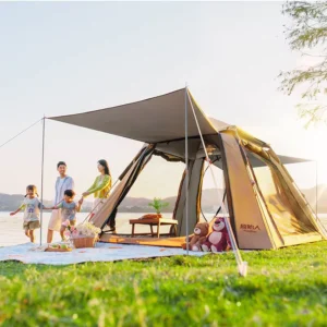 Automatic Pop Up Camping Tent Portable with Sun Shelter Waterproof Instant Setup Outdoor Family Tent for Beach