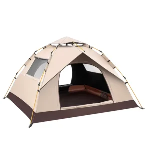 Automatic Pop-Up Camping Tent, Single-Level, Waterproof Windproof, Portable Family Tent for Hiking, Picnic, Travel