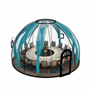Automatic Pop Up PVC Camping Tent 2000-3000mm Waterproof Yurt Style Outdoor Canopy 2-3 Person Four Season Durable Shelter