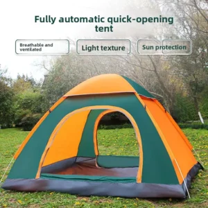 Automatic Pop-up Camping Tent for 3-4 People Waterproof Double-Layer Hydraulic Setup