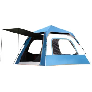 Automatic Quick Setup Double Rainproof Ridge Camping Tent Foldable Pop 3-4-Person Waterproof Lightweight All-Season Outdoor Tent