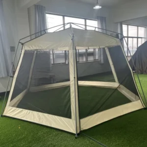 Automatic Quick-opening Octagonal Mesh Canopy Camping Gazebo Shelter Tent for 8-10 People