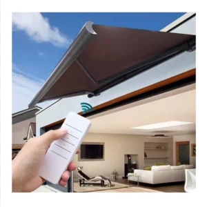 Automatic Retractable Aluminum Alloy Sunshade Canopy Remote Control Electric Outdoor Balcony Pavilion for Patio Coverage