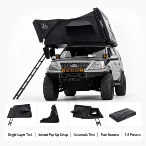 Automatic Side Opening ABS Hard Shell Four-Season Ready Use Car Roof Top Tent Waterproof 1-2 Person Outdoor Camping Off-Road