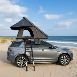 Aluminum Waterproof Car Roof Tent for Two People, SUV and Truck Camping Hard Shell Roof Tent for Camper Vans