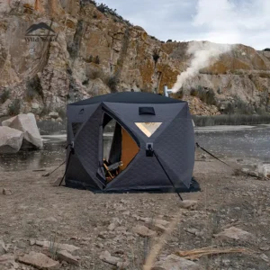 Autumn/Winter Windproof Outdoor Camping Ice Fishing Tent Single Foldable Square Shape Warm Cold-Proof Thickened 450D Oxford