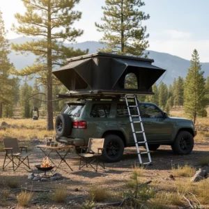 Aviation Aluminum Hydraulic Pop Roof Tent Oxford Four season Double Layer Waterproof 3000mm UV Resistant 2 Window Ventilated