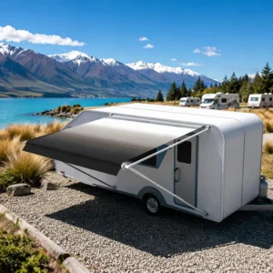 Awnlux W5600 High Strength Waterproof Outdoor Roll Out RV Awning Manual Control for Trailer Caravan