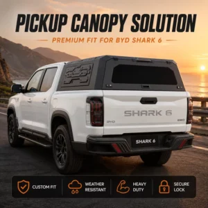 BYD Shark Pickup Bed Hard Top Canopy Topper Truck Cap One Piece Fiberglass OEM Style Integration