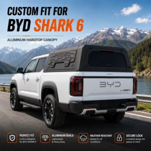 BYD Shark Soft Top Truck Canopy Foldable Pickup Bed Topper Canvas Waterproof Tonneau Cover Outdoor