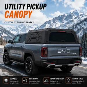 BYD Shark Work Truck Service Canopy Hard Top Pickup Bed Shell Contractor Grade Aluminum Lockable