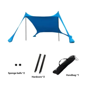 Beach Awning Waterproof Portable Beach Sand Digging Tent Sunshade Outdoor Park Seaside Fishing Camping