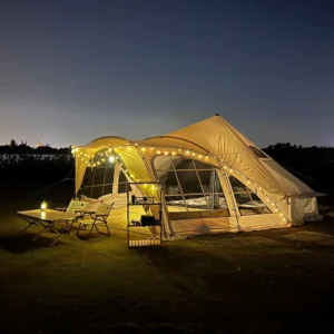 Beach Glamping SUV Canopy Tents Tube Type 4 12 Person 4 Season Waterproof Customizable Canvas Durable Stable Custom Logo Party