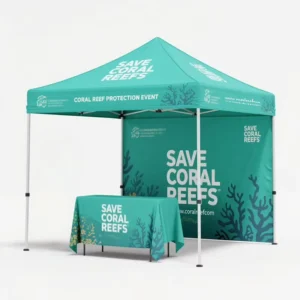 Beach Pop-Up Custom Outdoor Trade Show Advertising Event Tent Double-Layer Canopy Fabric Water-Resistant