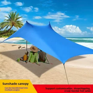 Beach Shade Lycra Split-Rope Canopy Camping Tent Sun Shelter Umbrella Beach Canopy