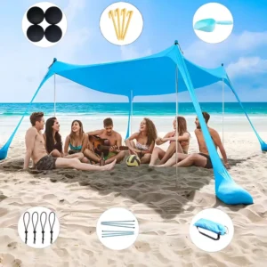 Beach Tent Canopy, Sun Protection, Waterproof 300, Manual, Outdoor Camping and Fishing, Factory