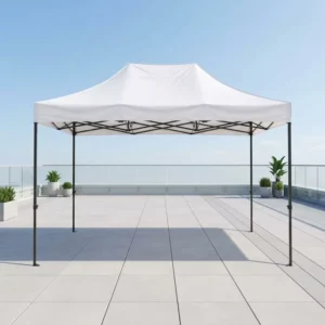 Beige Waterproof Pop-Up Canopy with Removable Sidewalls Instant Shelter for Outdoor Events & Vending