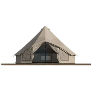 Bell Tent Canvas Fiberglass Four-season Inflatable Camping Tent with Spray Paint and Air Tent for Outdoor Use