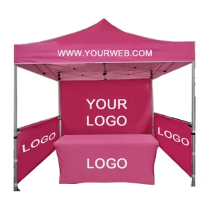Best Selling Custom logo Printing logo pink 40mm Aluminium Stand 3X3 Trade Show Tent Advertising Tent
