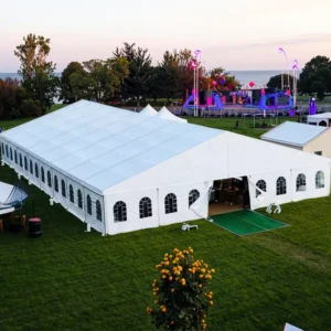 Big Commercial Luxury Modular Marquee PVC Top 500-Person Four Season Fire Retardant Waterproof UV 100km/h Wedding Party Tent