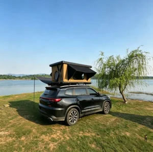 Big Window Waterproof 2-Person Aluminum Hard Shell Off-Road Car Rooftop Tent