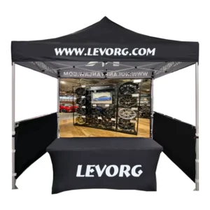Black 10x10ft 40mm Aluminum Waterproof Trade Show Canopy Tent Indoor Outdoor Custom Logo Print