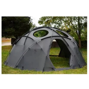 Black-Coated Half-Ball Dome Glamping Tent for Camping