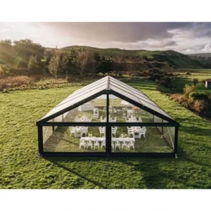 Black Frame Events Tent Outdoor Luxury Trade Show Waterproof PVC Clear Top Party Wedding Tent