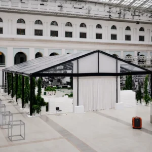 Black Frame Glass Wall Event Tent Premium Aluminum Marquee for Luxury Exhibitions Corporate Events and Wedding