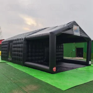 Black Inflatable Nightclub Party Bar Tent with LED Lighting for Nightclub Disco Events