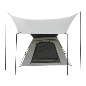 Black Lined Sun Canopy 2 in 1 Camp Tent Portable Fast Setup Heavy UV Shield Outdoor Hiking Shelter