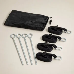 Black Nylon Webbing Outdoor Tent Wind Rope Set for Portable Canopy Market Vendors