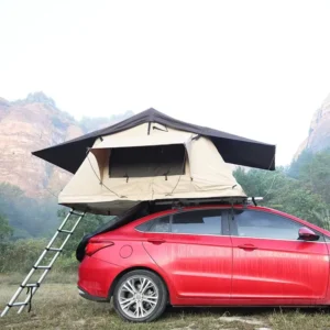 Black Tacoma Roof Top Tent for SUV Four Season Aluminum Frame One Bedroom Made of Canvas