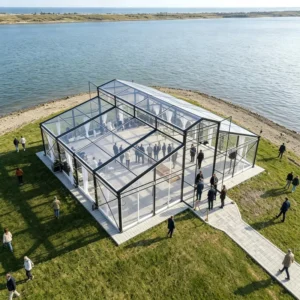Black and White Aluminum Frame Transparent Orangery Marquee Tent for Weddings and Banquets