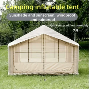 Blow up Tent with Air Conditioning Vent Easy Setup 4 Season Inflatable Tents for Camping Waterproof 420D Oxford