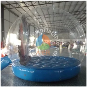 Blue Base Transparent Inflatable Bubble Dome Tent for Outdoor Decoration