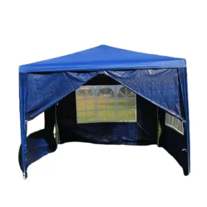 Blue Gazebo Garden Marquee Awning Beach Party Wedding Camping Tent Canopy 3x3m