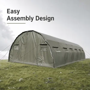 Breathable Mesh Outdoor Expedition Shelter with Four-Season Reinforced Frame, Fire Retardant, and Multiple Windows